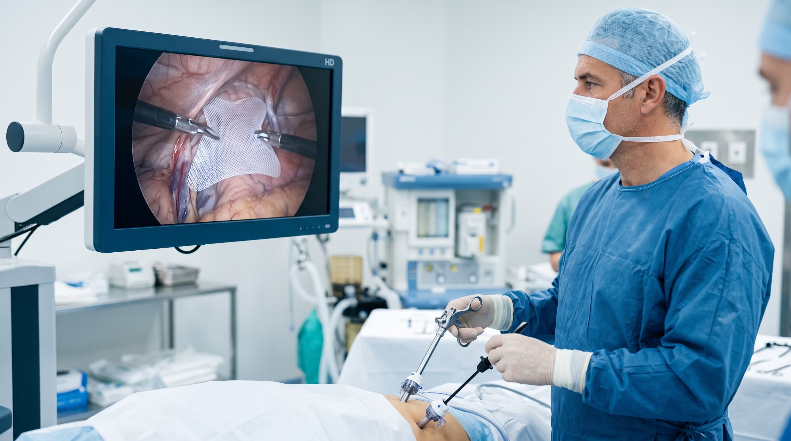 Plastía Inguinal Laparoscópica con Malla (TAPP / TEP)